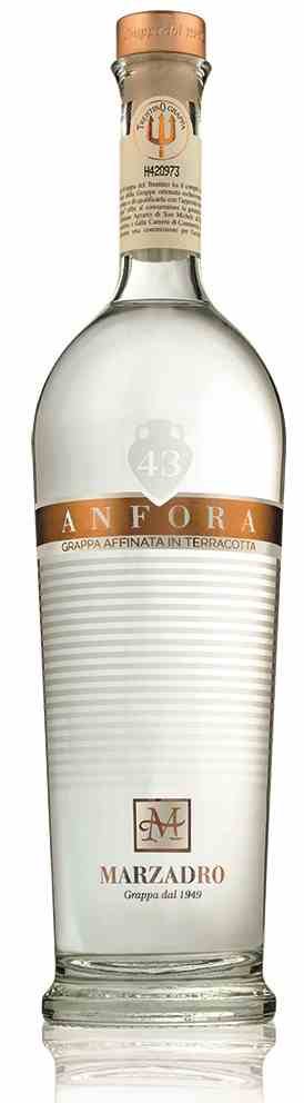 Marzadro Anfora "43" Grappa Affinata in Terracotta 0,7L