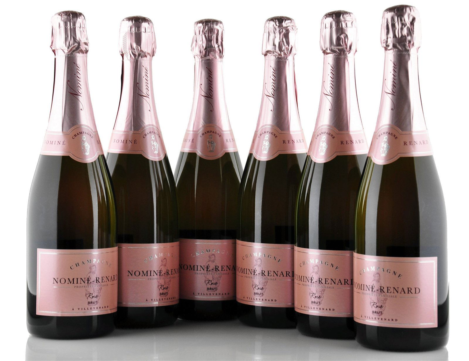 6 X Nominé Renard Champagner Rose Brut