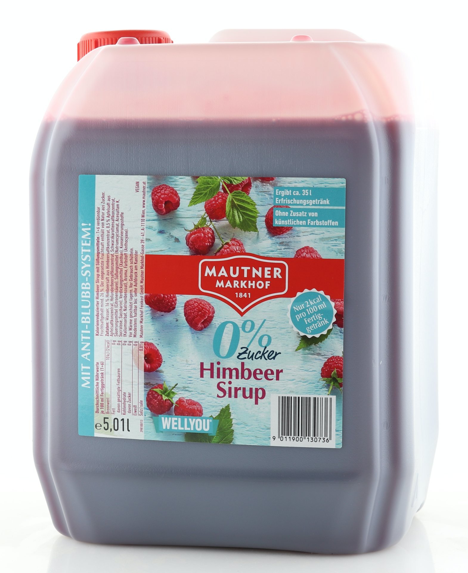 Mautner Markhof 0% Zucker Sirup Himbeere 5L Kanister