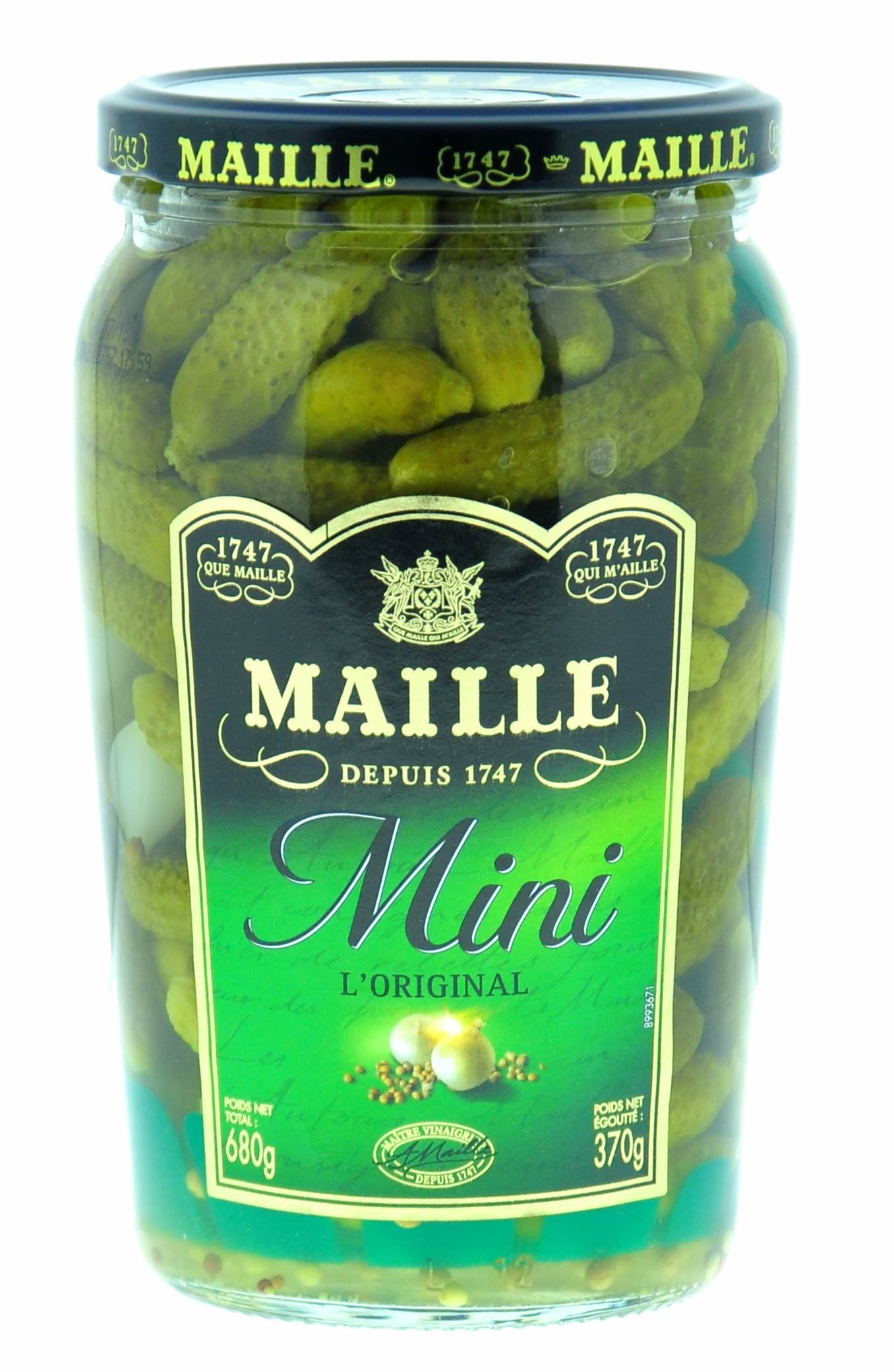 Maille Mini Gurken Cornichons Klassik 675g / Atg. 370g