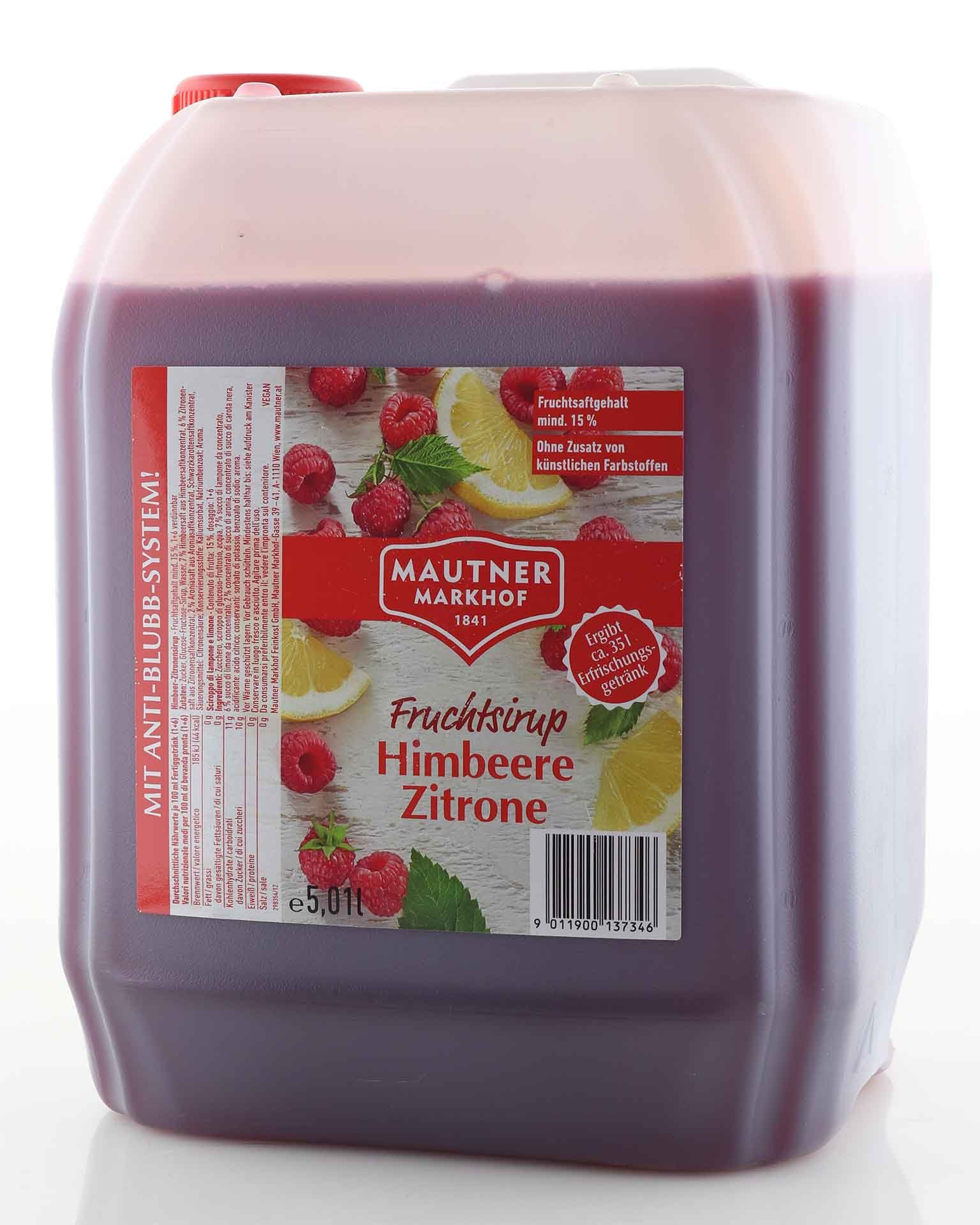 Mautner Markhof Sirup Himbeere-Zitrone 5L Kanister