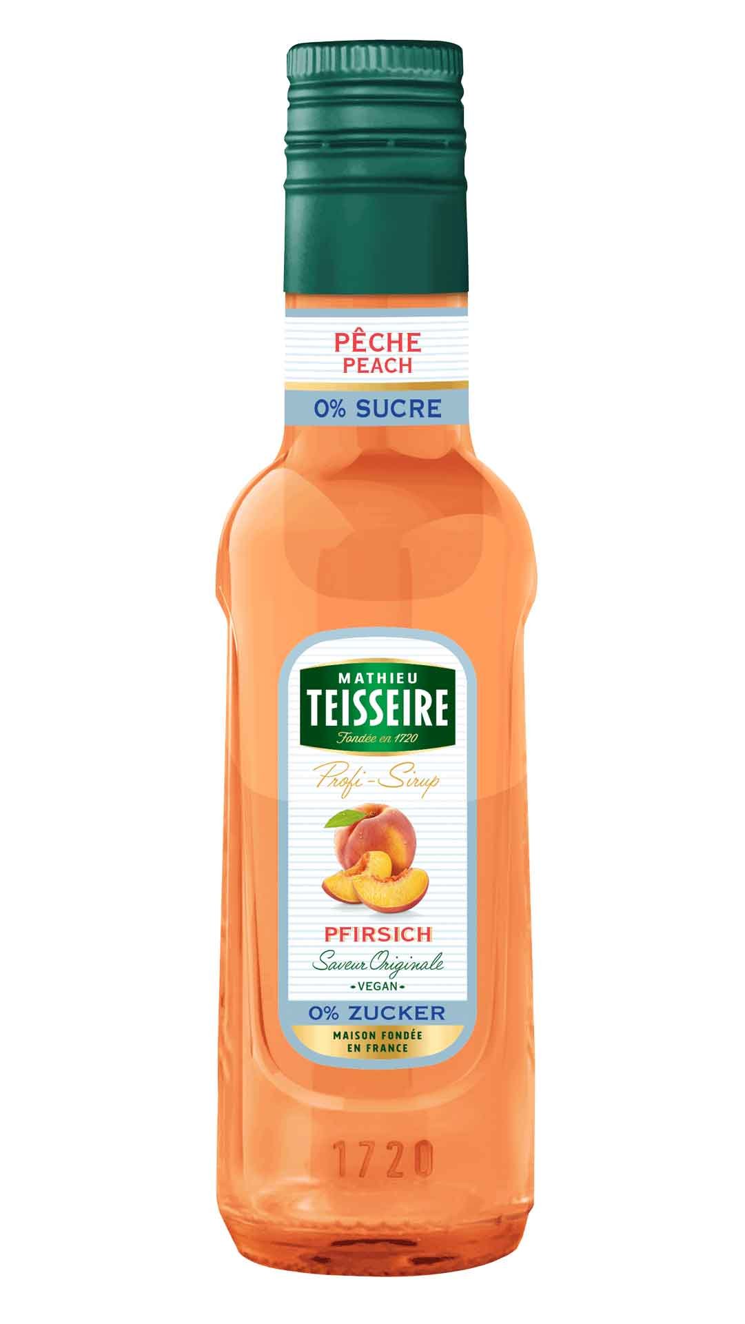 Mathieu Teisseire Bar Sirup Pfirsich 0% Zucker 0,25L