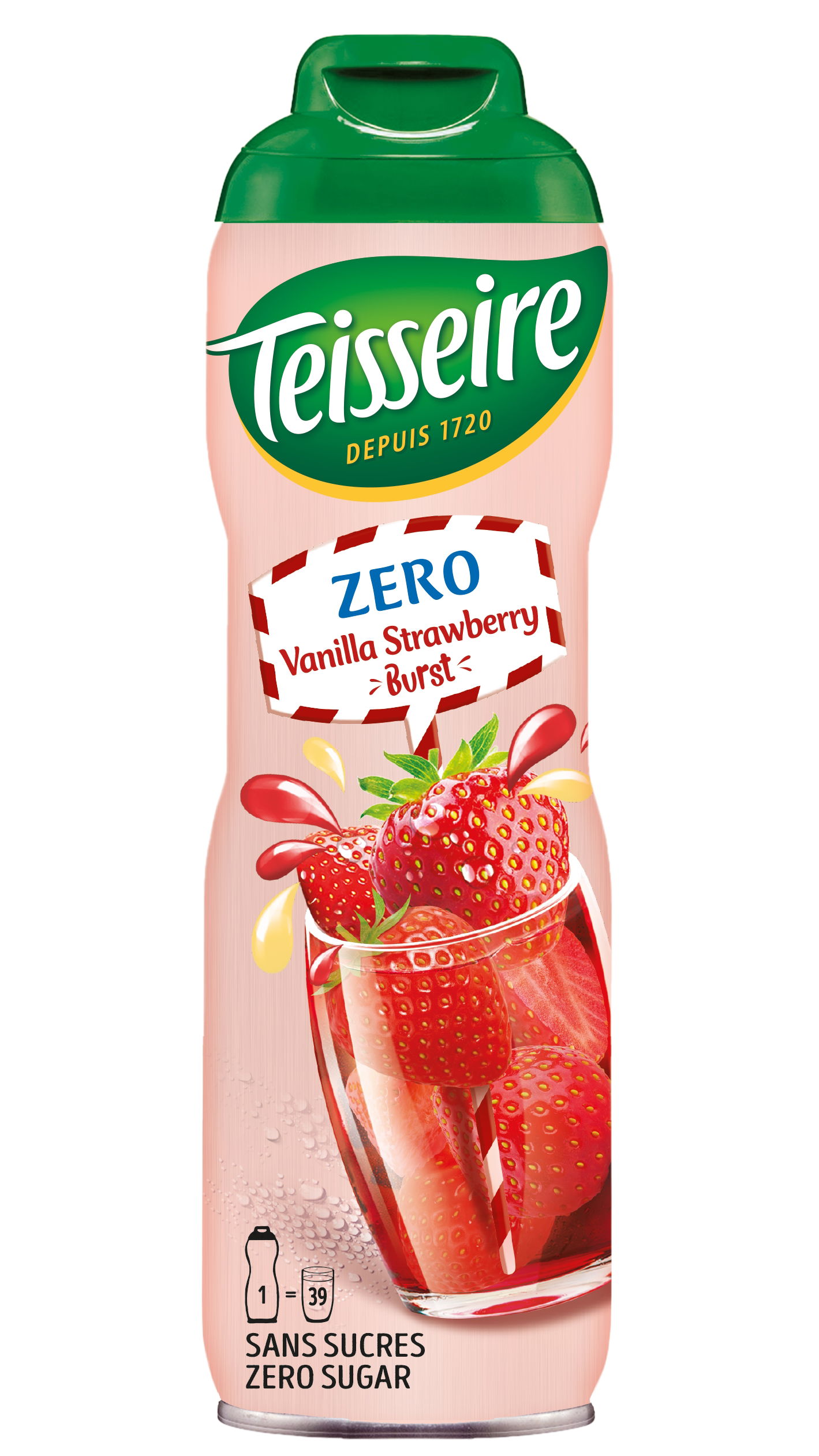 Teisseire Zero Sirup Erdbeer Vanille 600ml