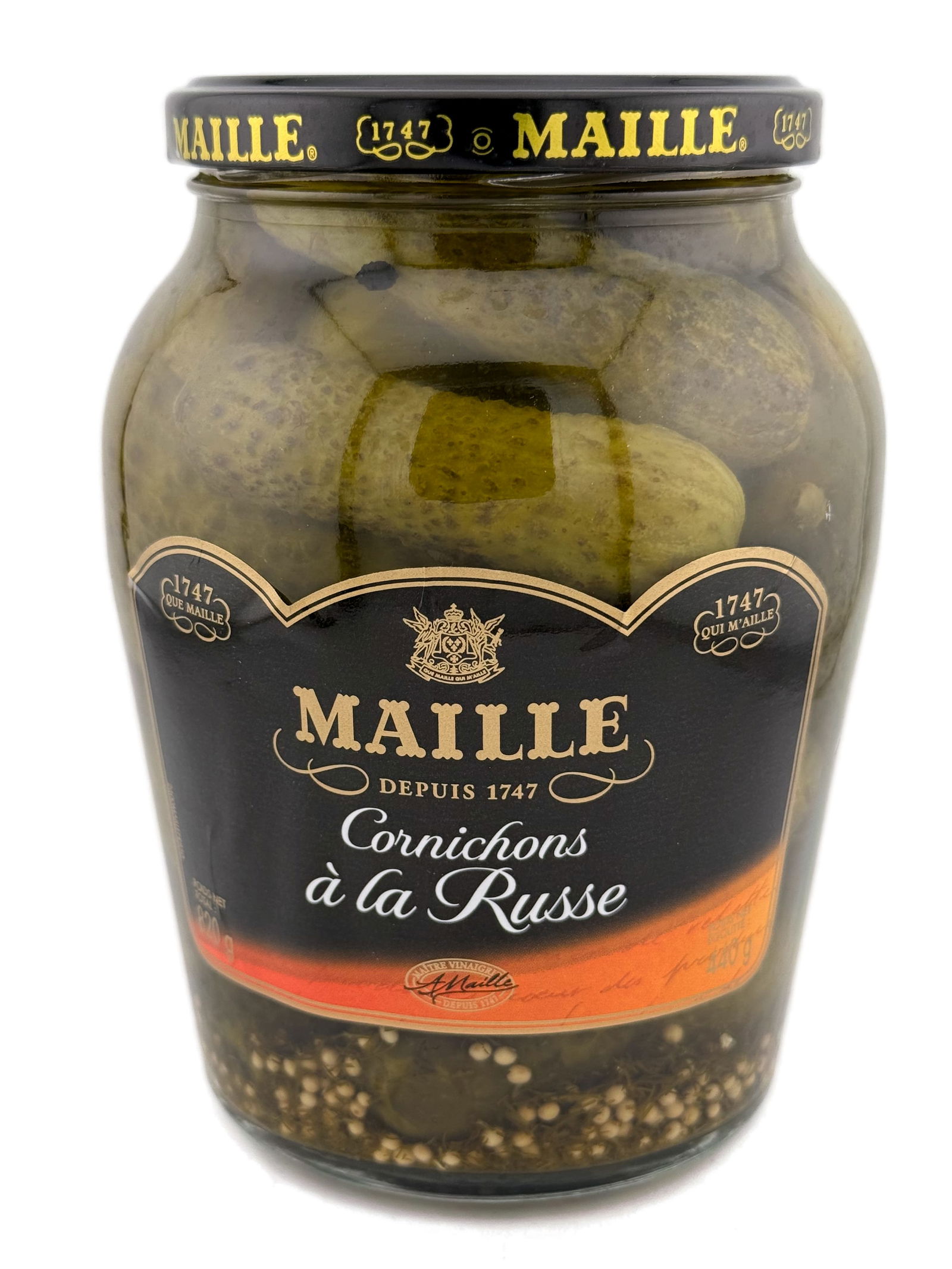 Maille Gurken Cornichons Malossol a la Russe 820g / Abtropfg. 440g