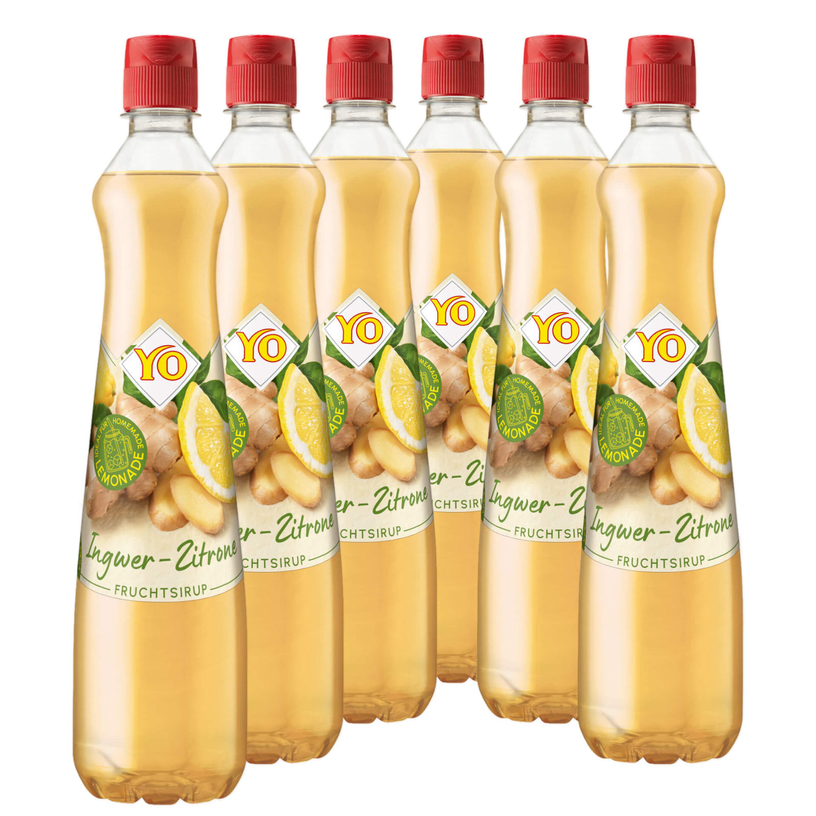 6 × YO Sirup Homemade Lemonade Ingwer-Zitrone