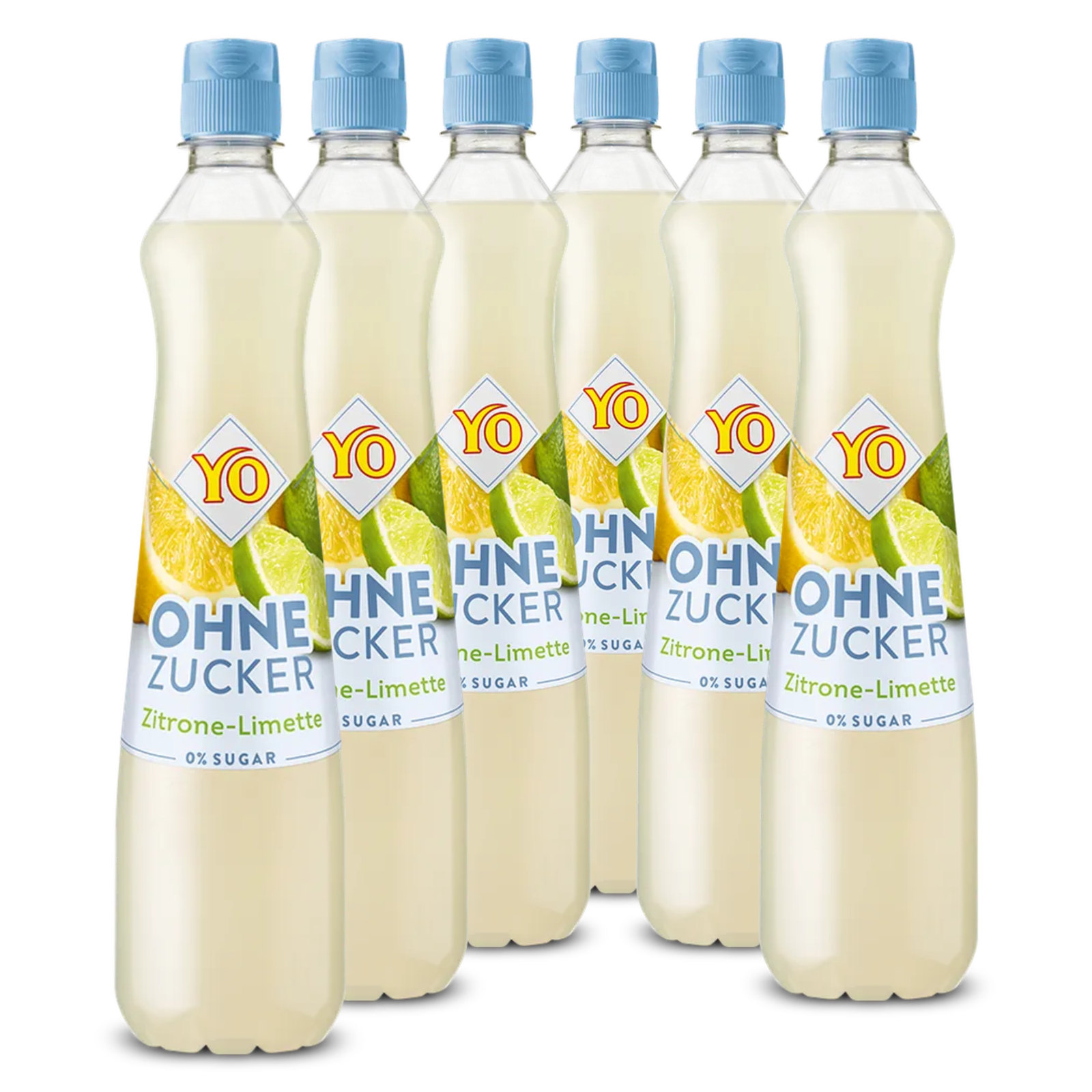 6 × YO Sirup Zitrone-Limette ohne Zucker