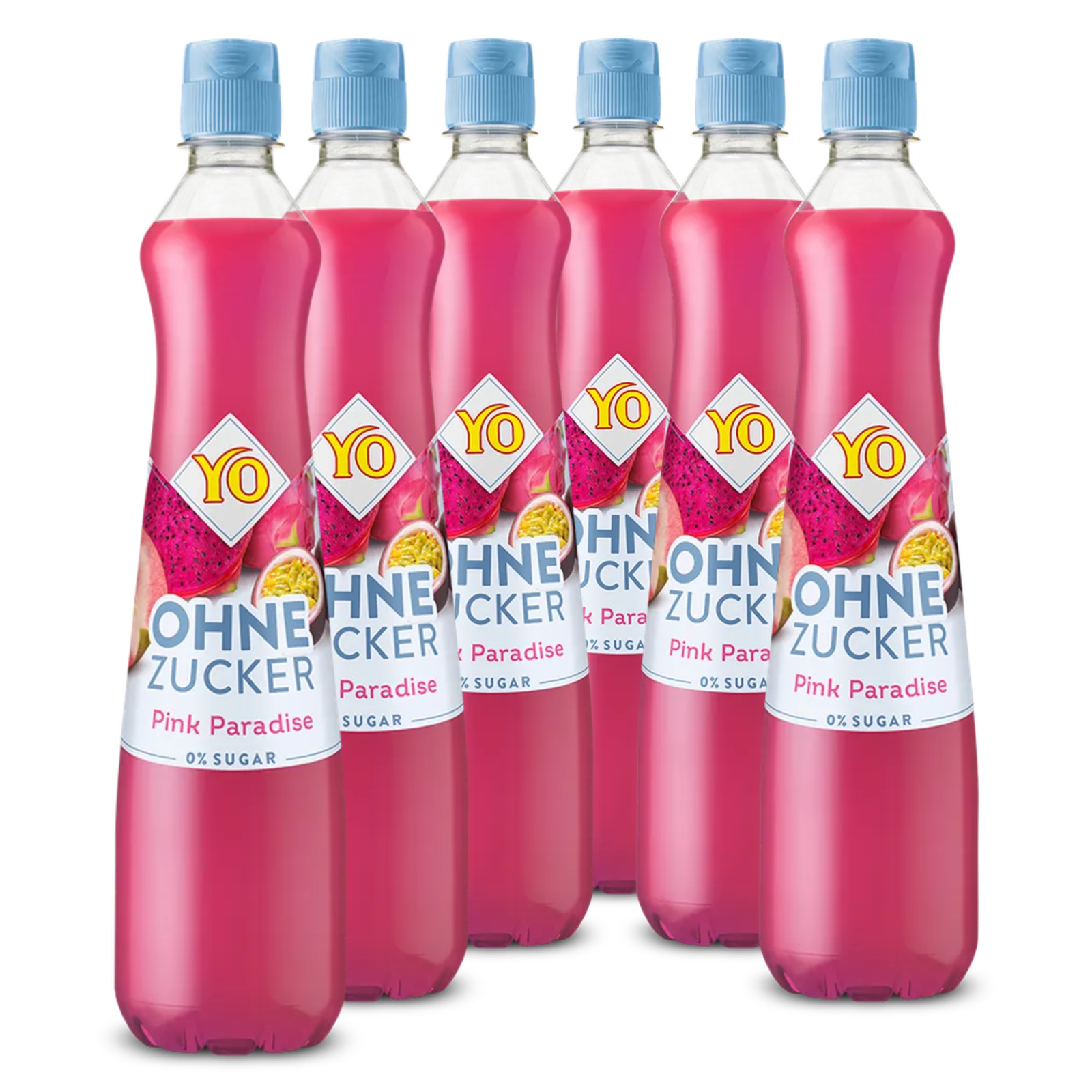 6 × YO Sirup Pink Paradise ohne Zucker