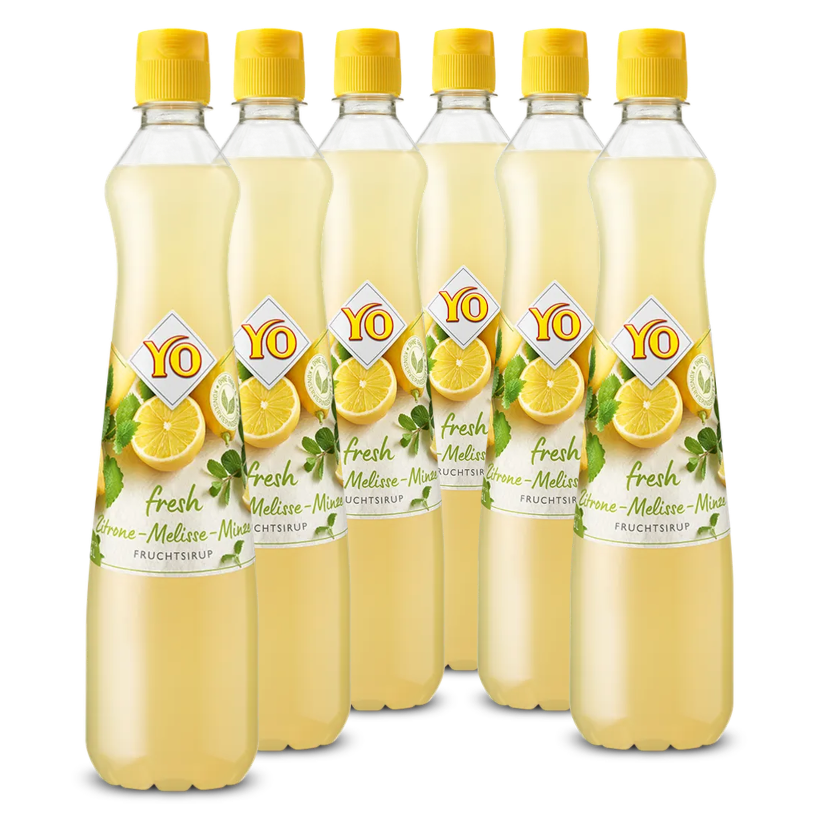 6 × YO fresh Sirup Zitrone-Melisse-Minze