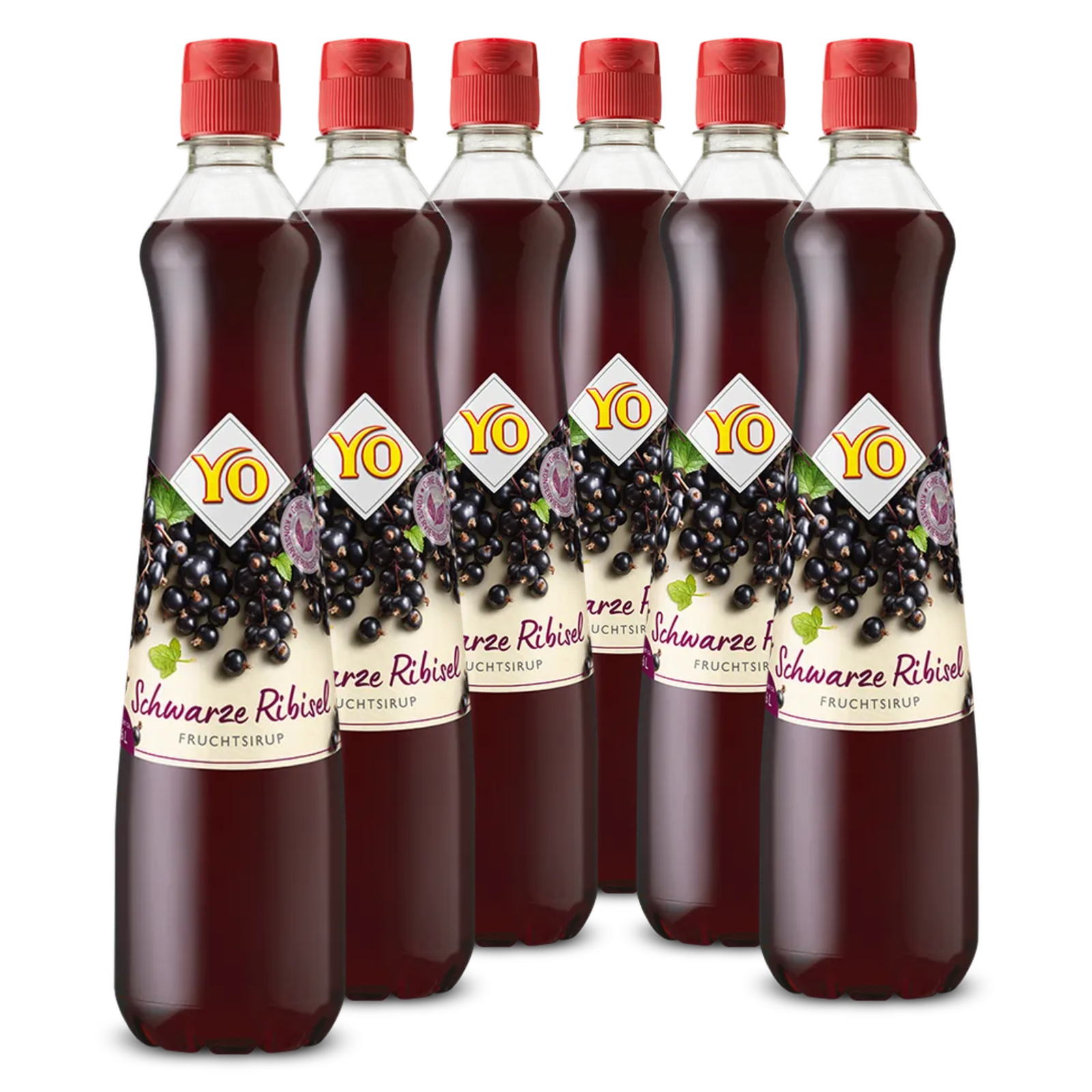 6 × YO Sirup Schwarze Ribisel
