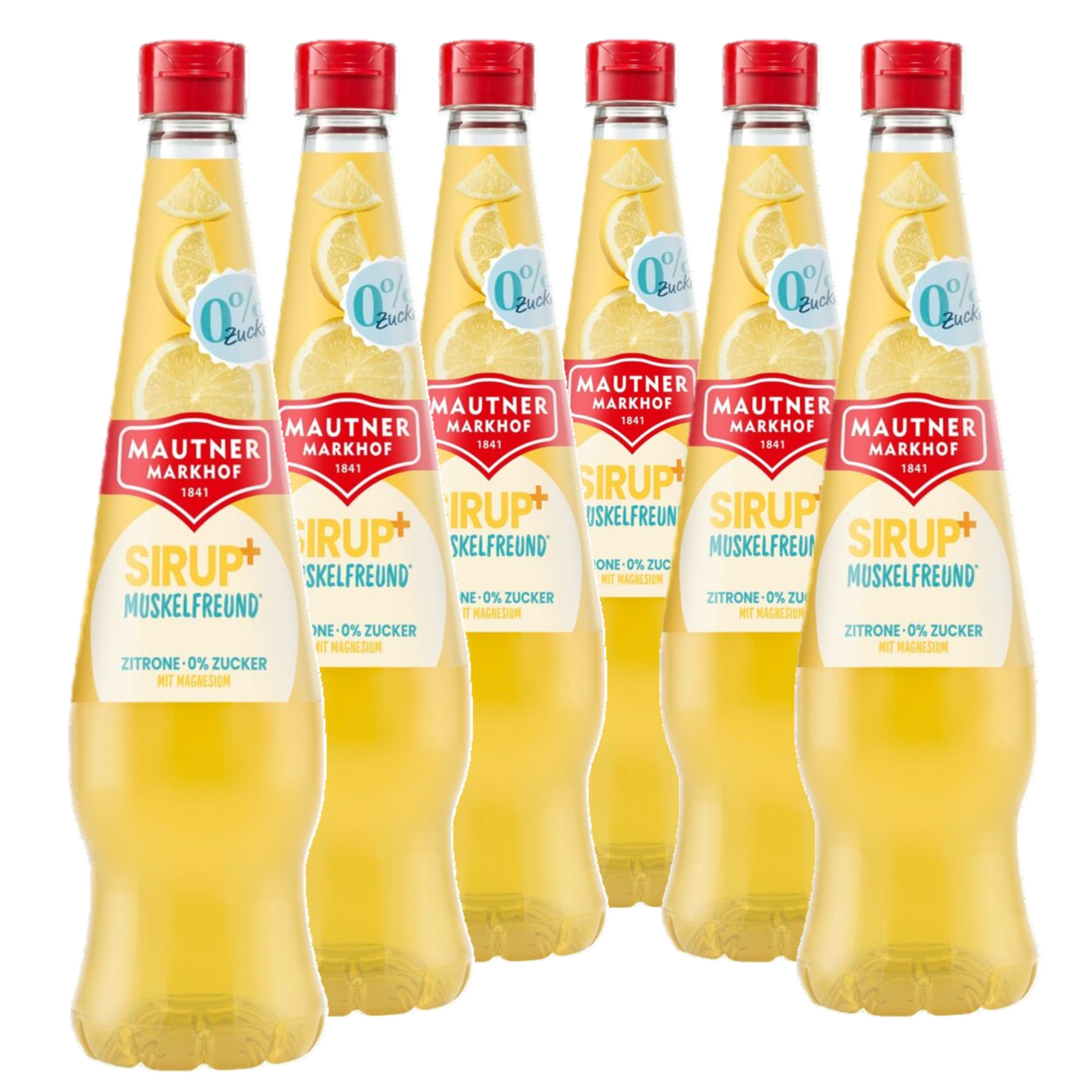 6 × Mautner Markhof 0% Zucker Sirup+ Muskelfreund Zitrone