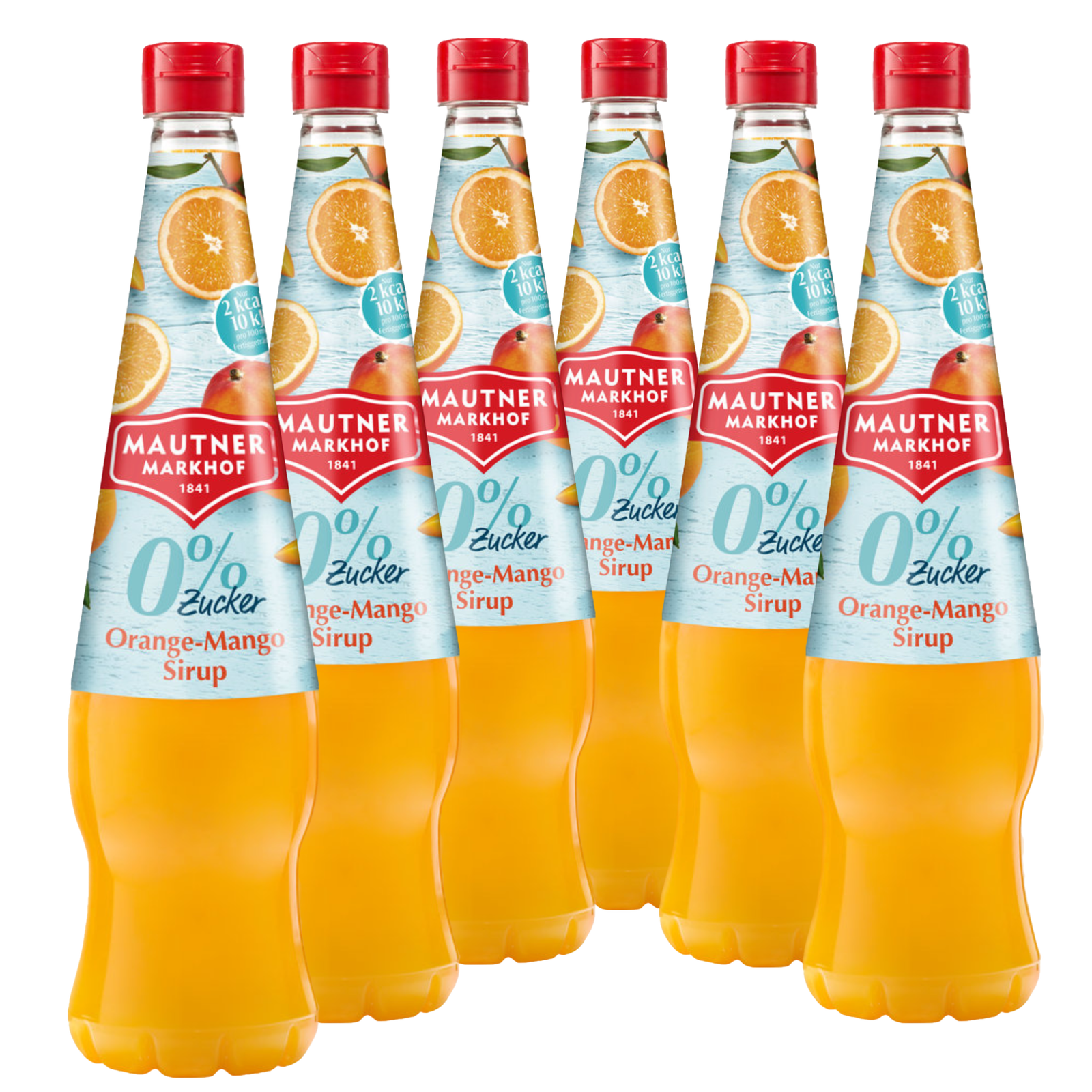 6 × Mautner Markhof 0% Zucker Sirup Orange-Mango