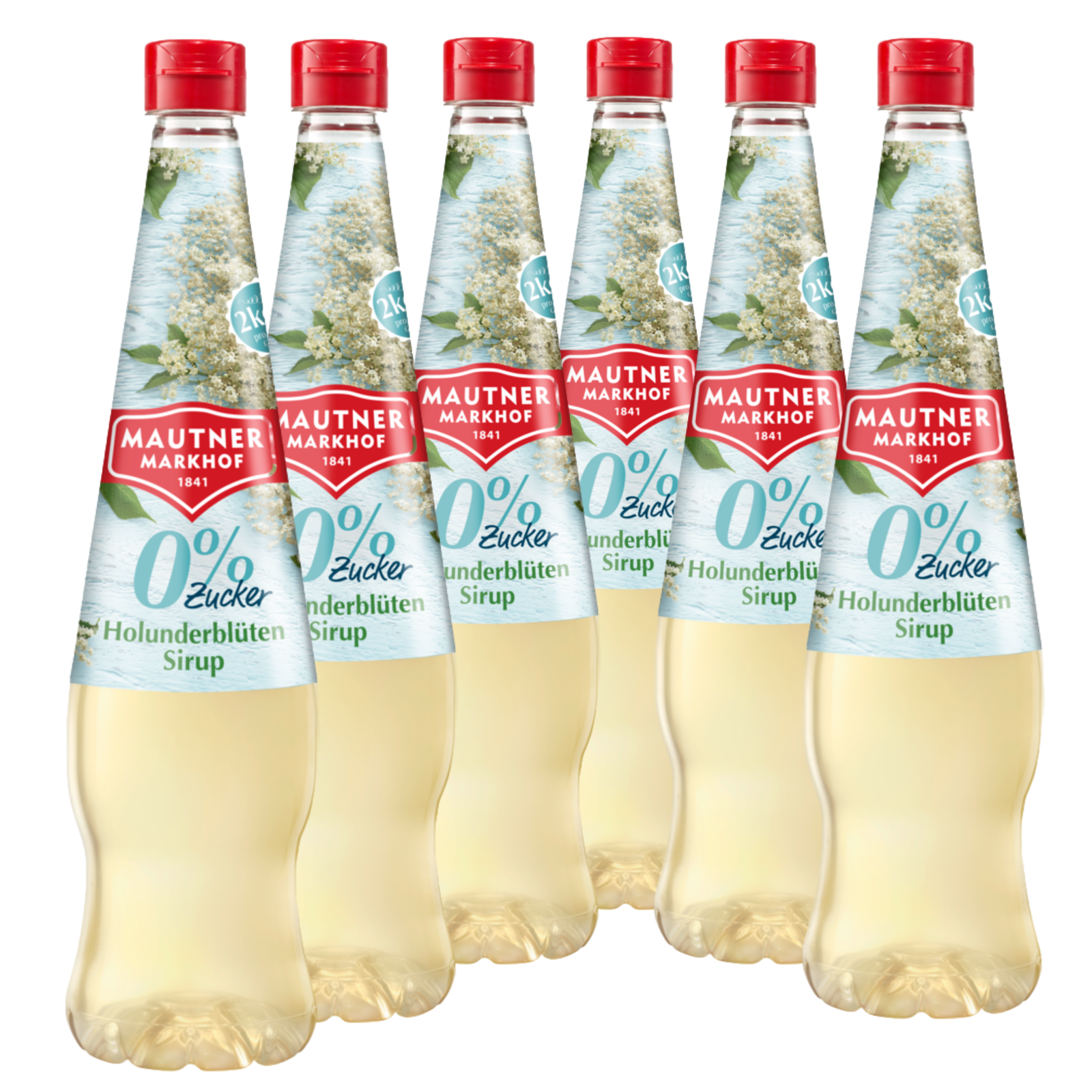 6 X Mautner Markhof 0% Zucker Sirup Holunderblüte
