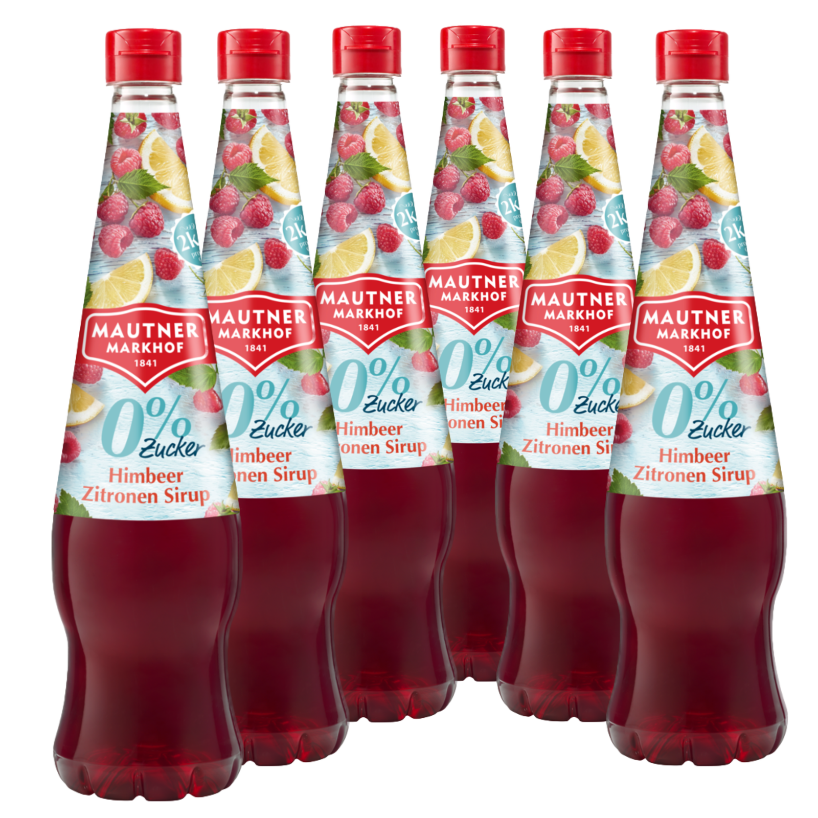6 X Mautner Markhof 0% Zucker Sirup Himbeere - Zitrone