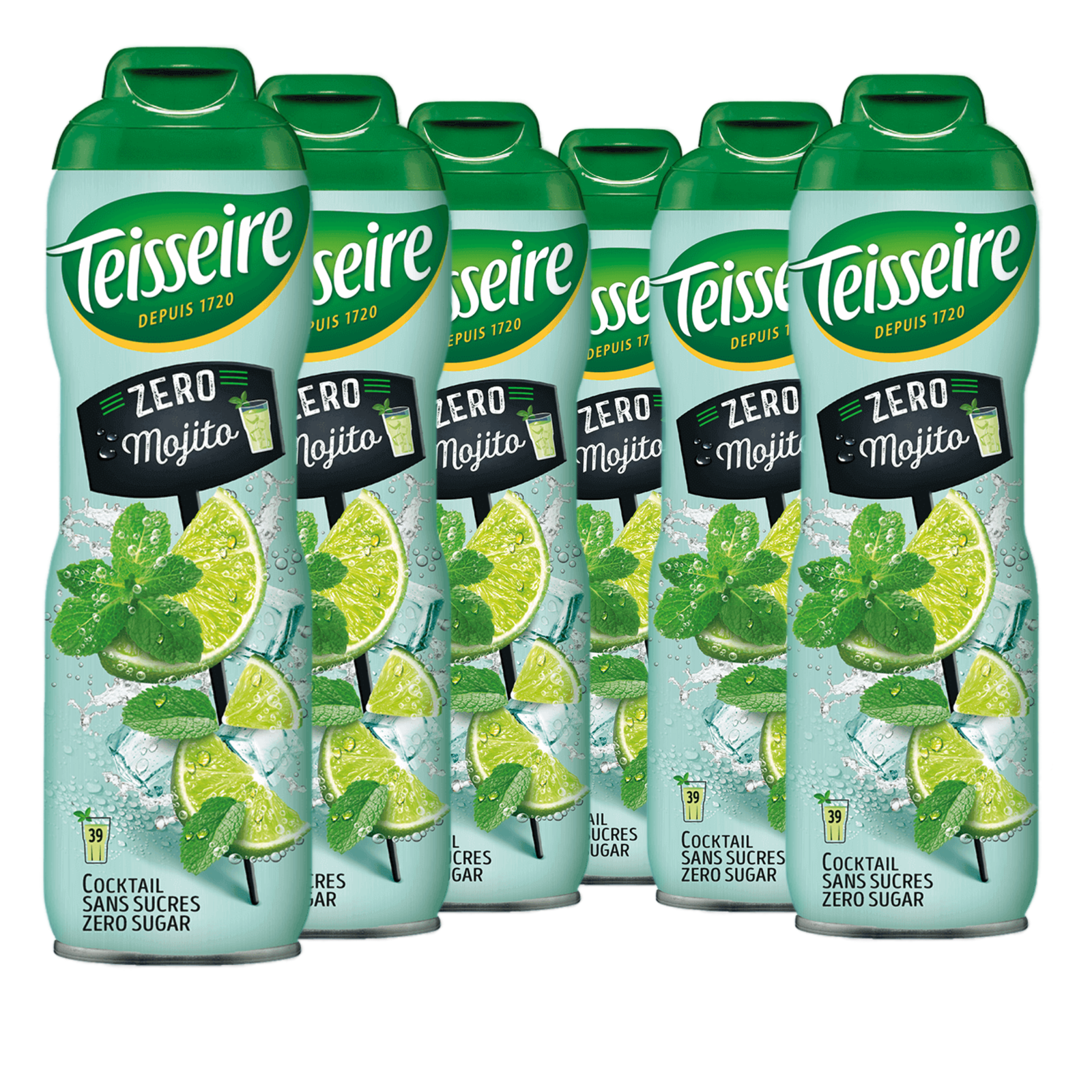 6 × Teisseire Cocktail Zero Sirup Mojito 600ml