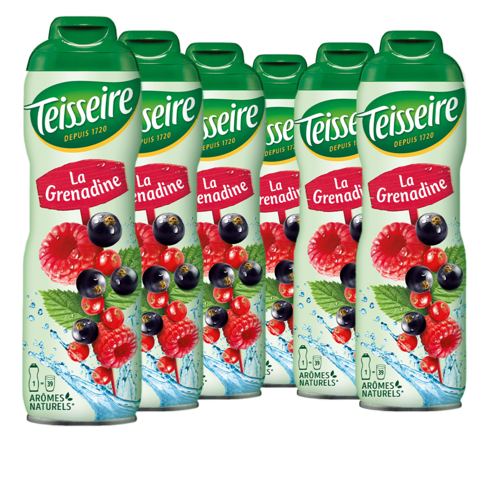 6 × Teisseire Sirup Grenadine 600ml
