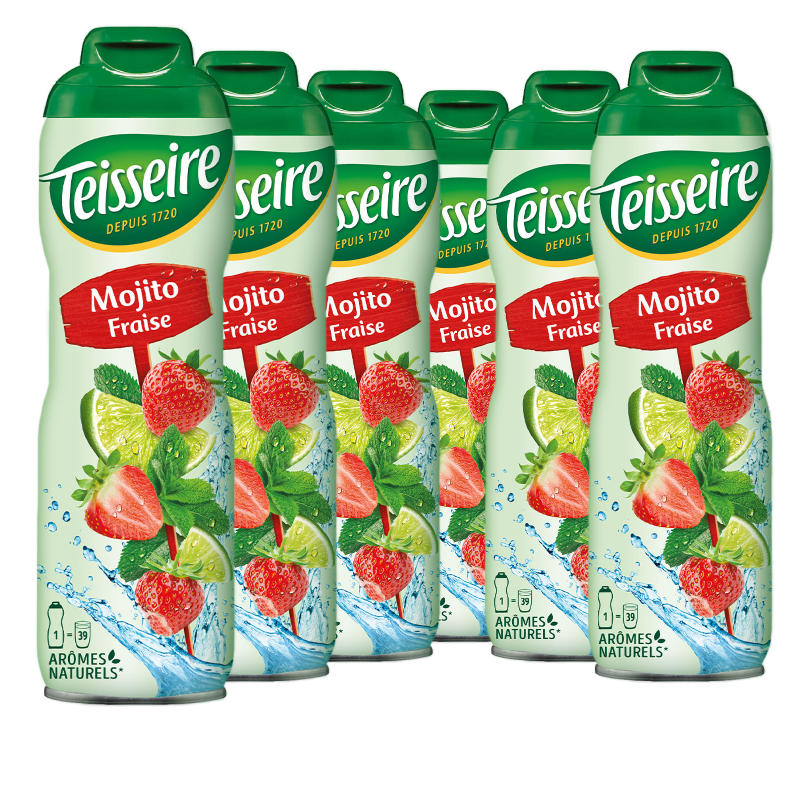 6 × Teisseire Sirup Erdbeer-Mojito 600ml