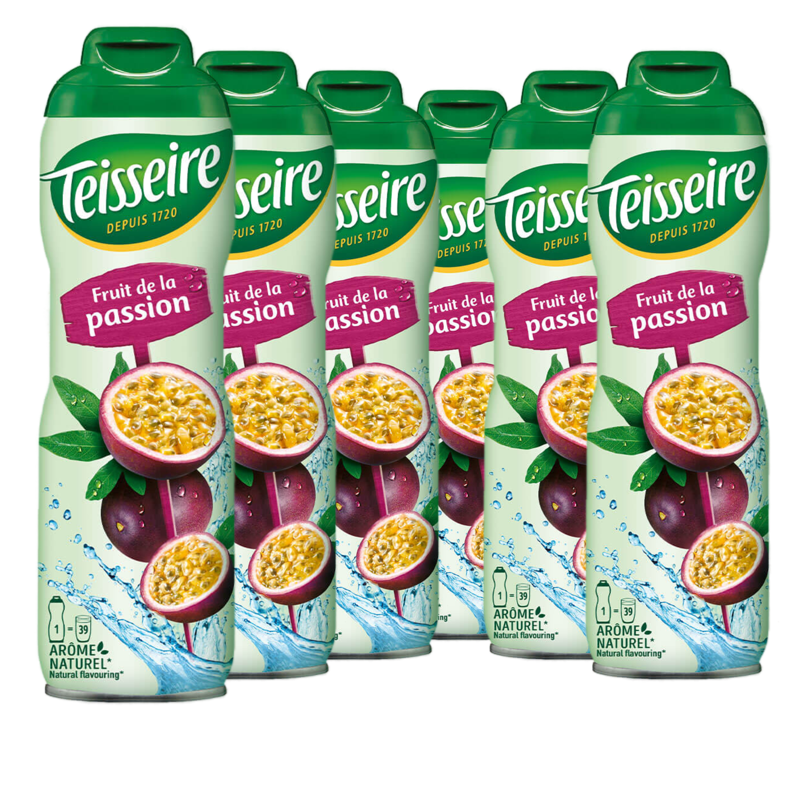 6 × Teisseire Sirup Maracuja - Passionsfrucht 600ml