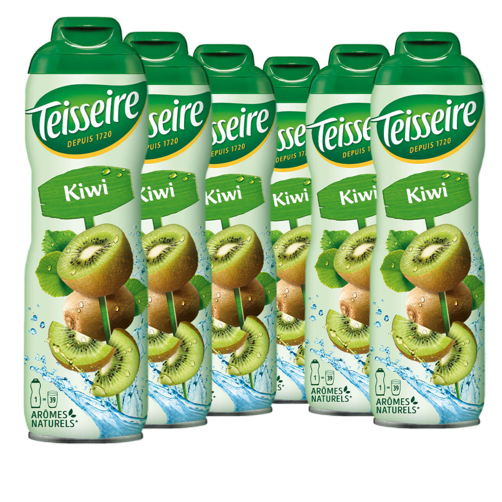 6 × Teisseire Sirup Kiwi 600ml