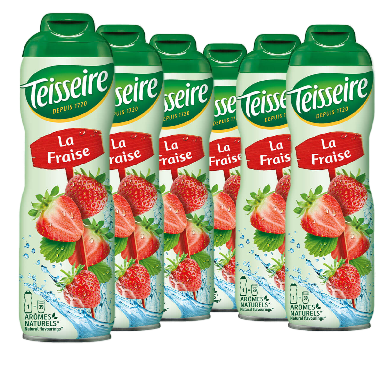 6 × Teisseire Sirup Erdbeere 600ml