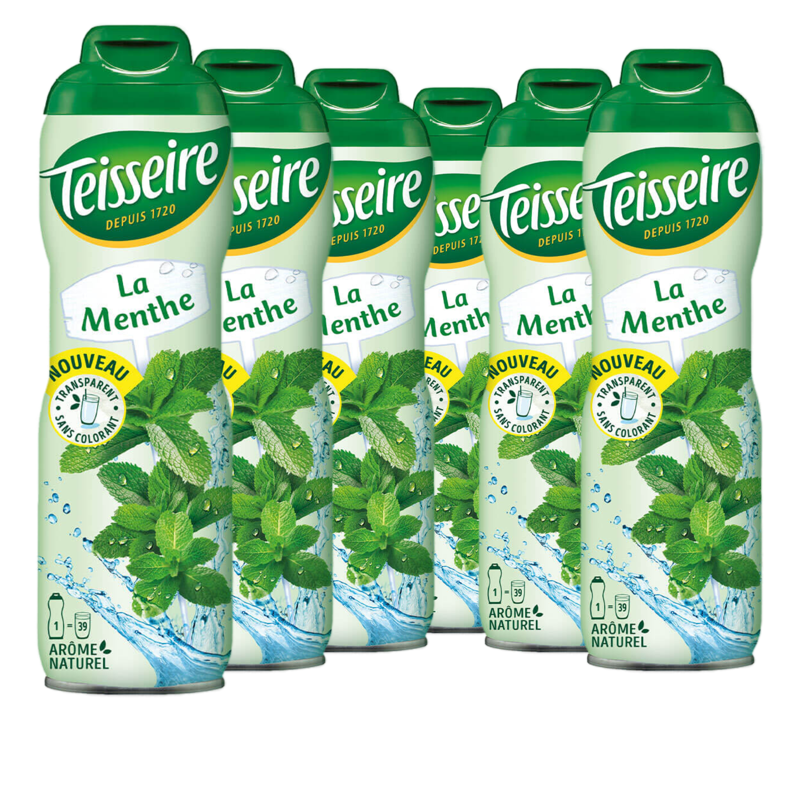 6 × Teisseire Sirup Klare-Minze 600ml