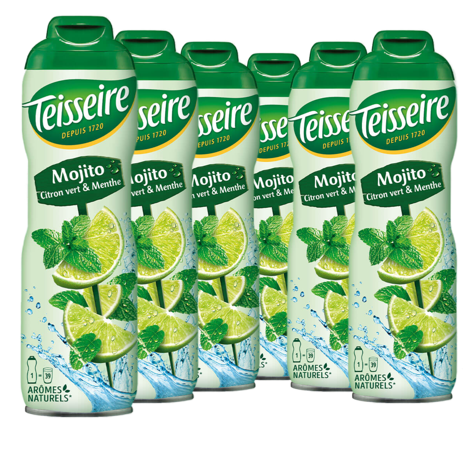 6 × Teisseire Sirup Mojito (Minze + Limette) 600ml
