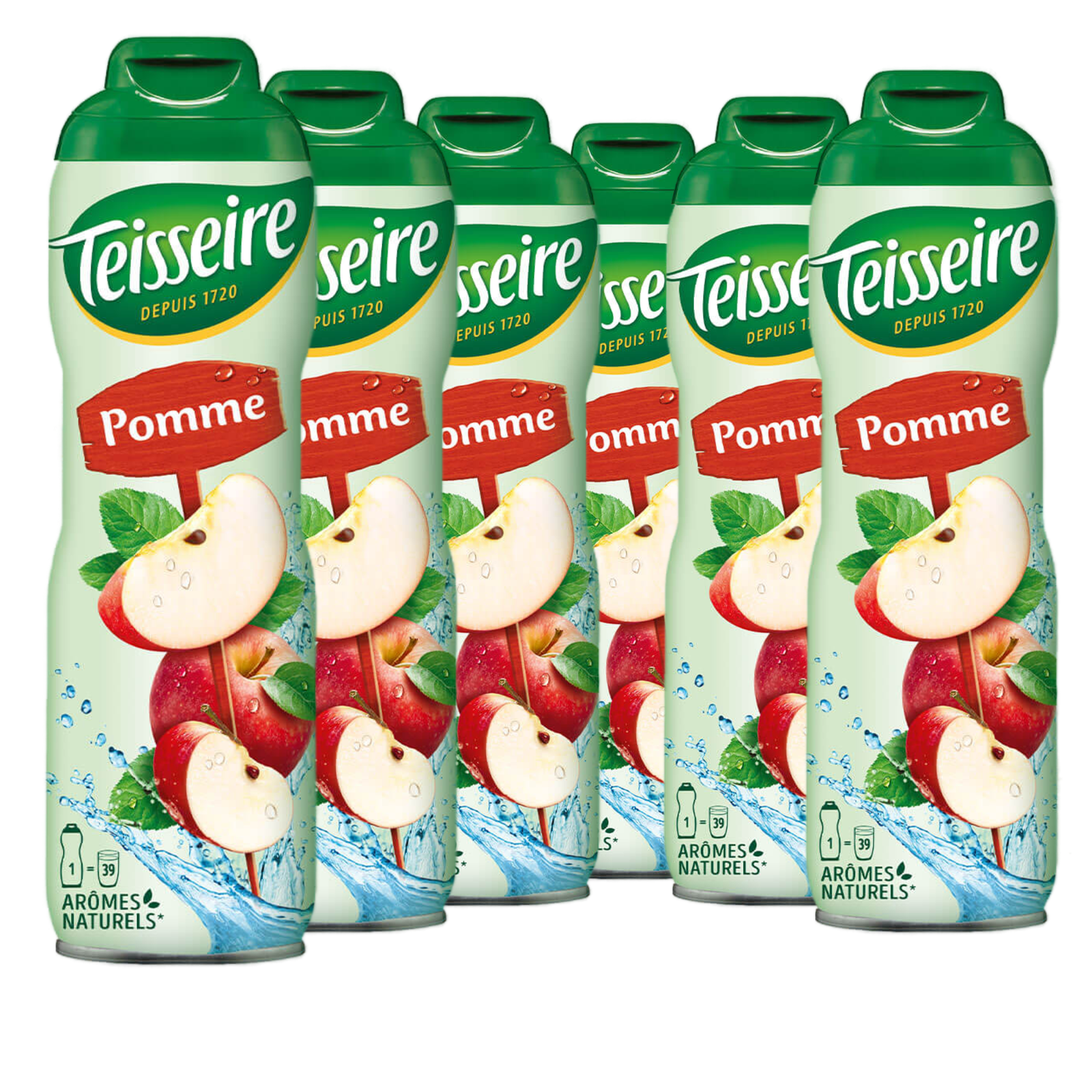 6 × Teisseire Sirup Apfel 600ml