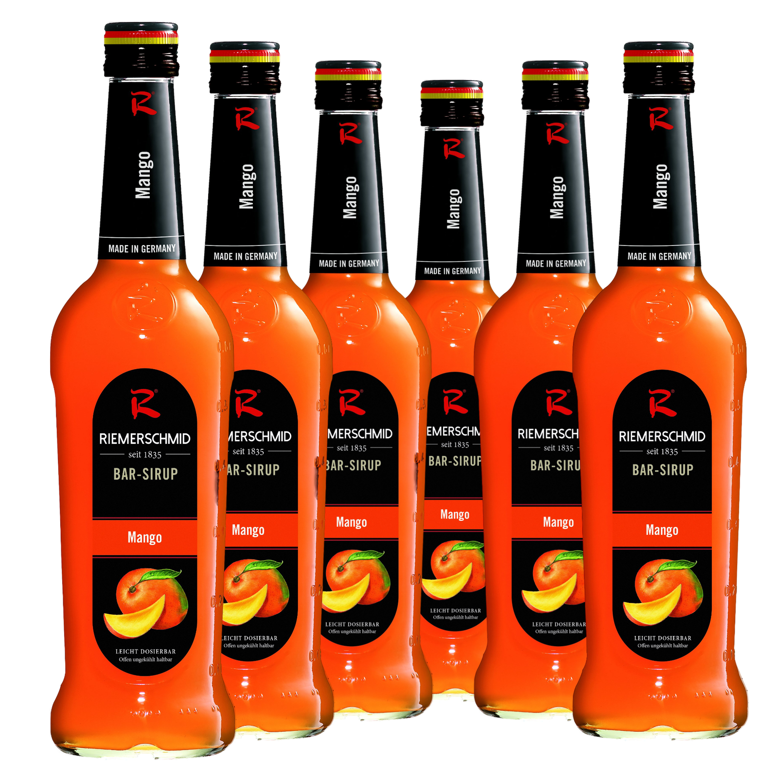 6 × Riemerschmid Bar-Sirup Mango Geschmack 0,7L