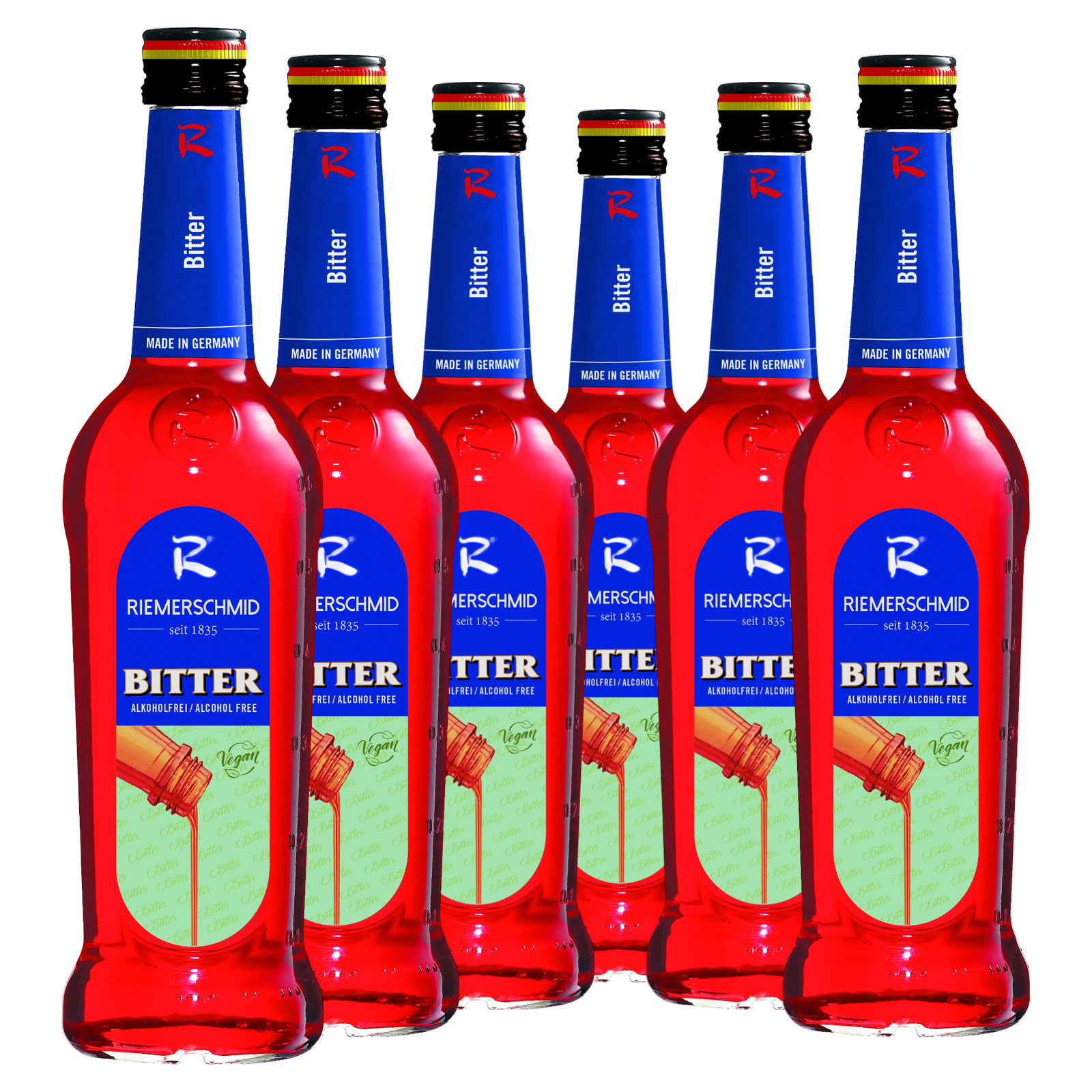 6 × Riemerschmid Bar-Sirup Bitter Geschmack 0,7L