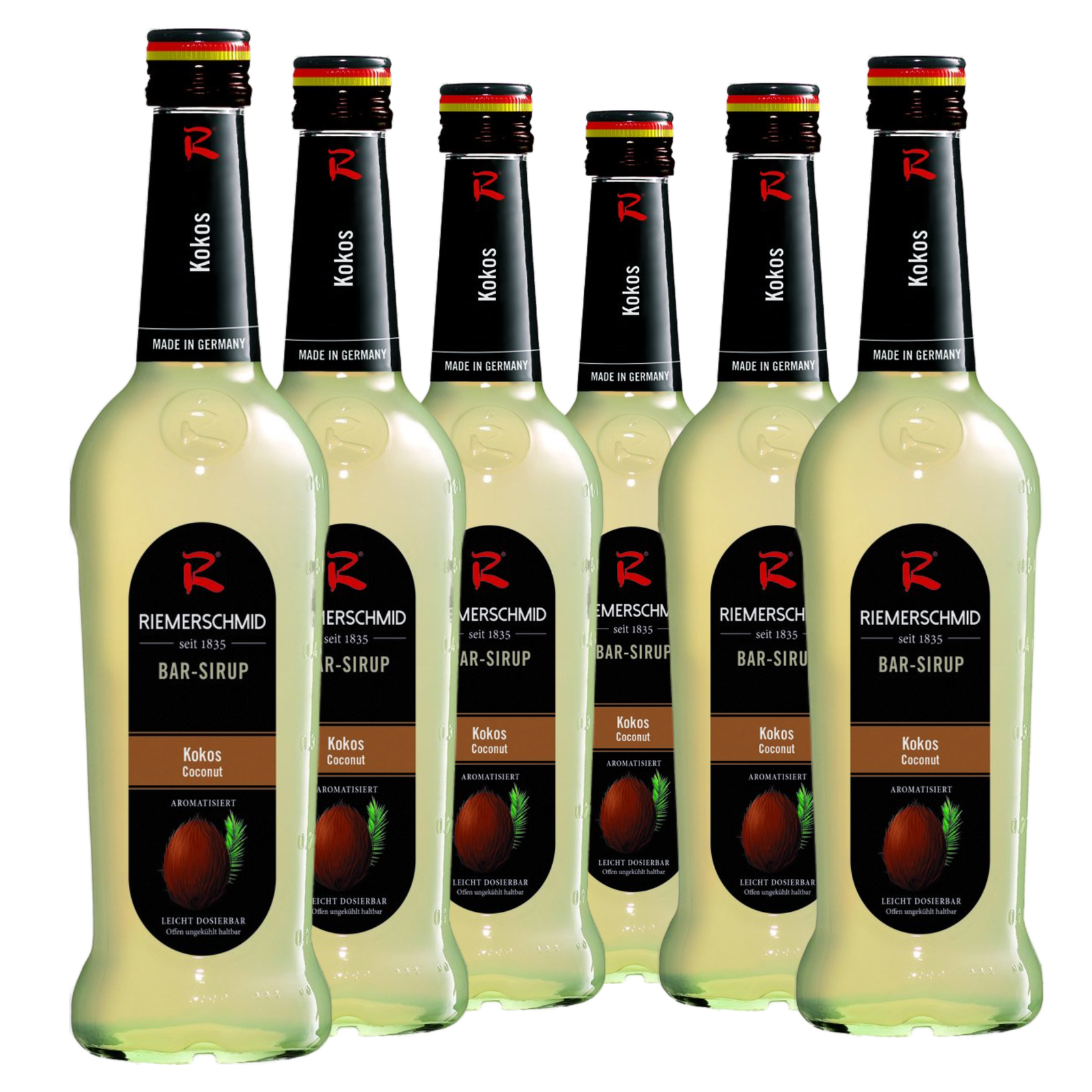 6 × Riemerschmid Bar-Sirup Kokos Geschmack 0,7L