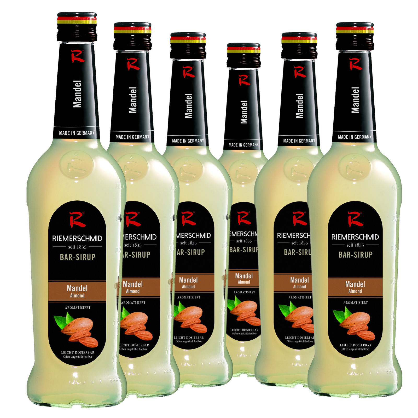 6 × Riemerschmid Bar-Sirup Mandel Geschmack 0,7L