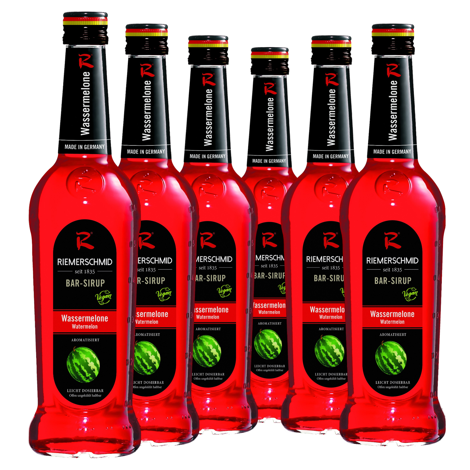 6 × Riemerschmid Bar-Sirup Wassermelonen Geschmack 0,7L