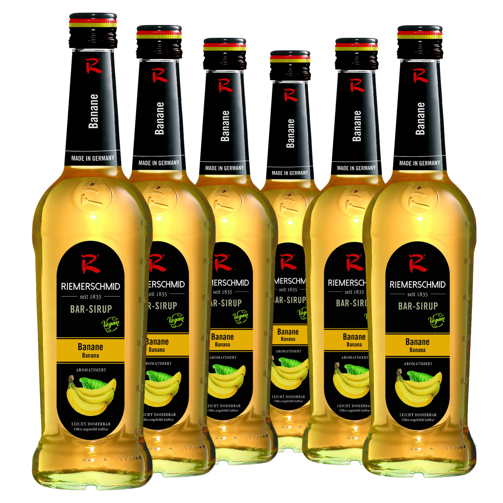 6 × Riemerschmid Bar-Sirup Bananen Geschmack 0,7L