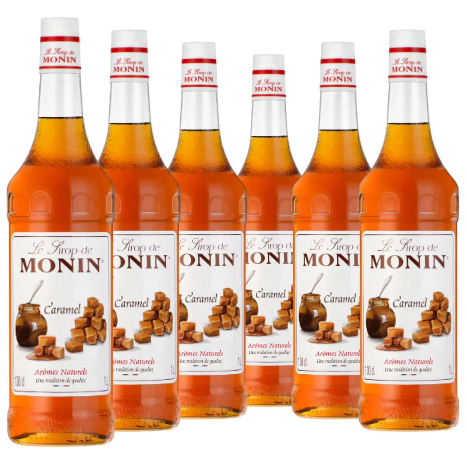6 × Monin Sirup Karamell Geschmack 1L