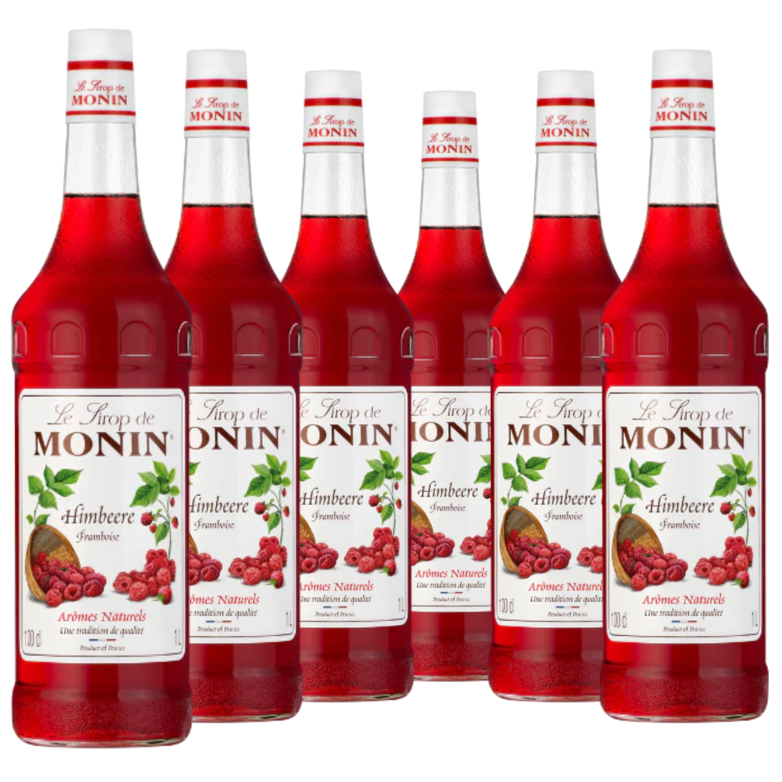 6 × Monin Sirup Himbeere 1L