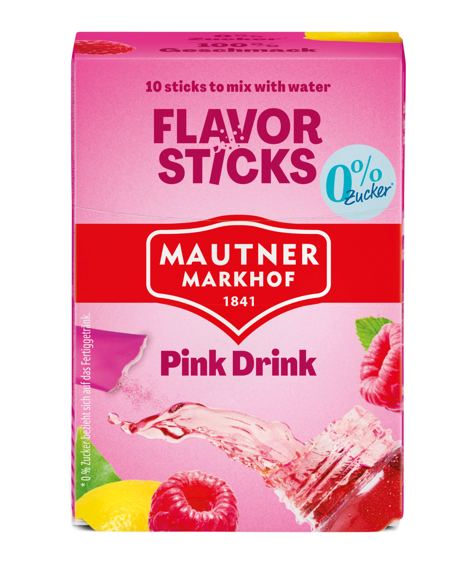 Mautner Markhof Flavor Sticks Pink Drink 0% Zucker (10 x 2.6g)