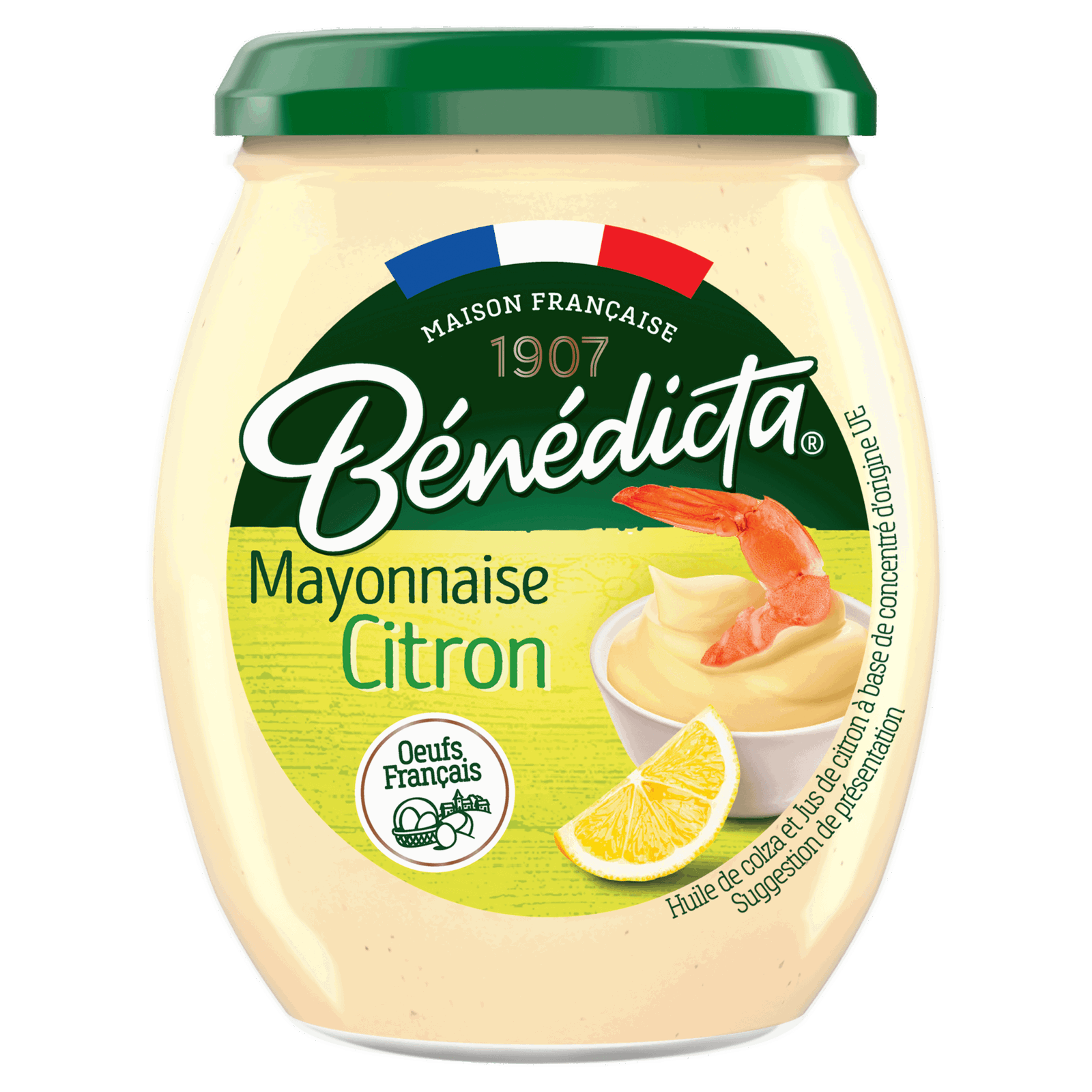 Benedicta Zitronenmayonnaise aus Frankreich im 255g Glas