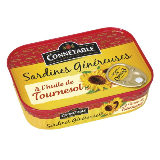 Connétable Sardinen in Sonnenblumenöl 140g