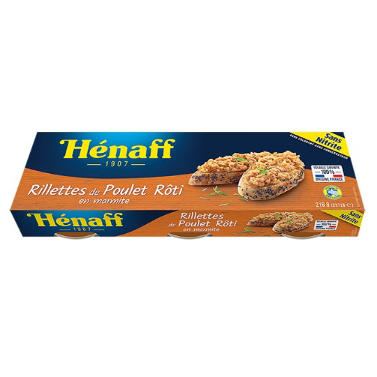 Hénaff Brathähnchen-Rillettes 3 × 72g