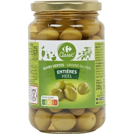 Carrefour Classic Grüne Oliven mit Stein 200g