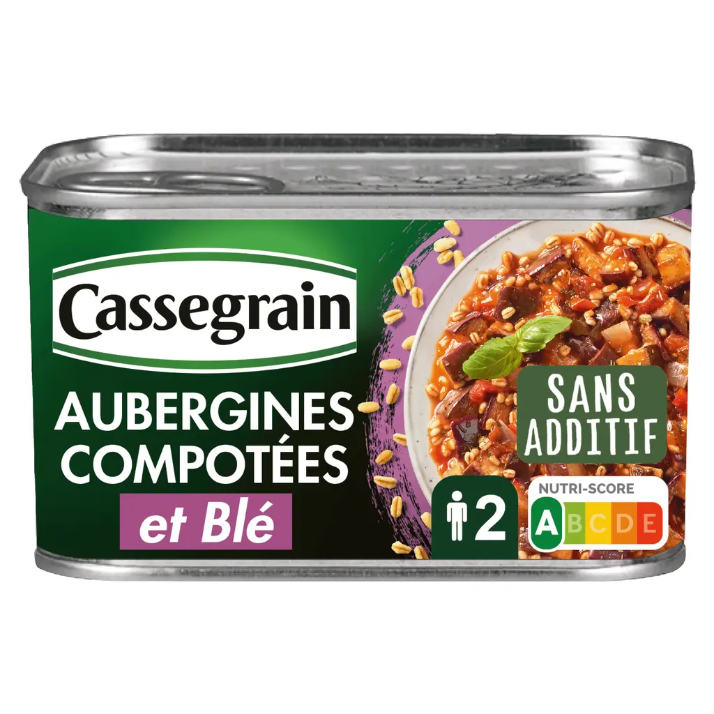 Cassegrain Auberginen mit Weizen und Olivenöl 375g