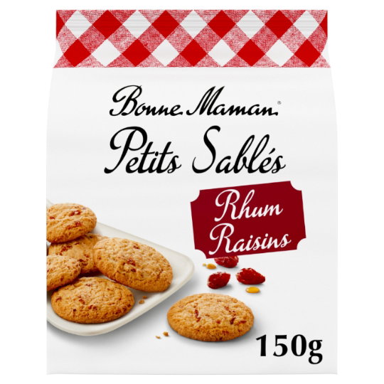 Bonne Maman Sablés mit Rum und Rosinen 150g