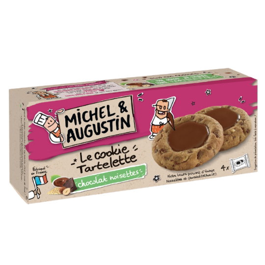 Michel et Augustin Cookie-Tartelettes Schokolade & Haselnuss 115g
