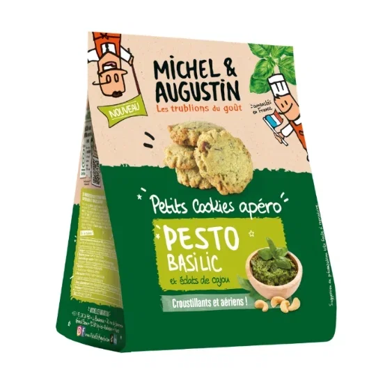 Michel et Augustin Apéro-Cookies Pesto-Basilikum & Cashew 90g
