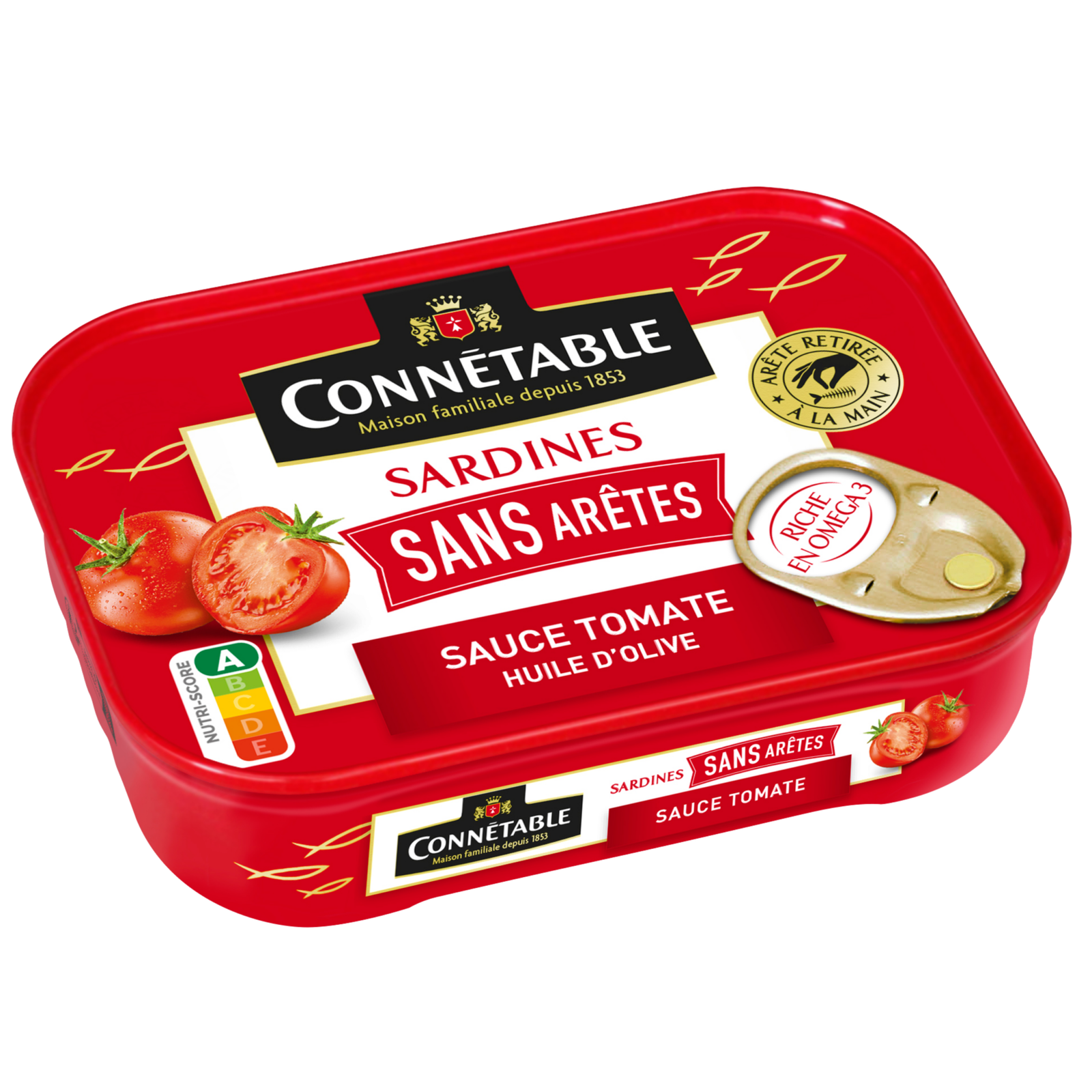 Connetable Sardinen in Tomatensauce mit nativem Olivenöl extra 140g