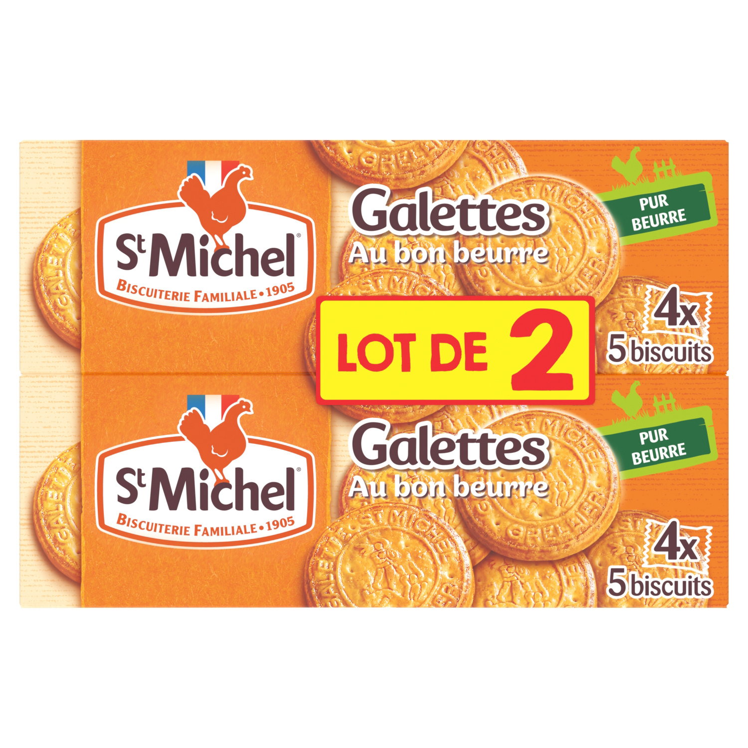 St Michel Galettes Butterkekse Doppelpack 2 × 130g