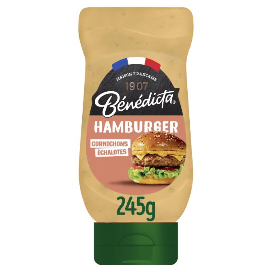 Bénédicta Hamburger Sauce mit Cornichons und Schalotten 245g