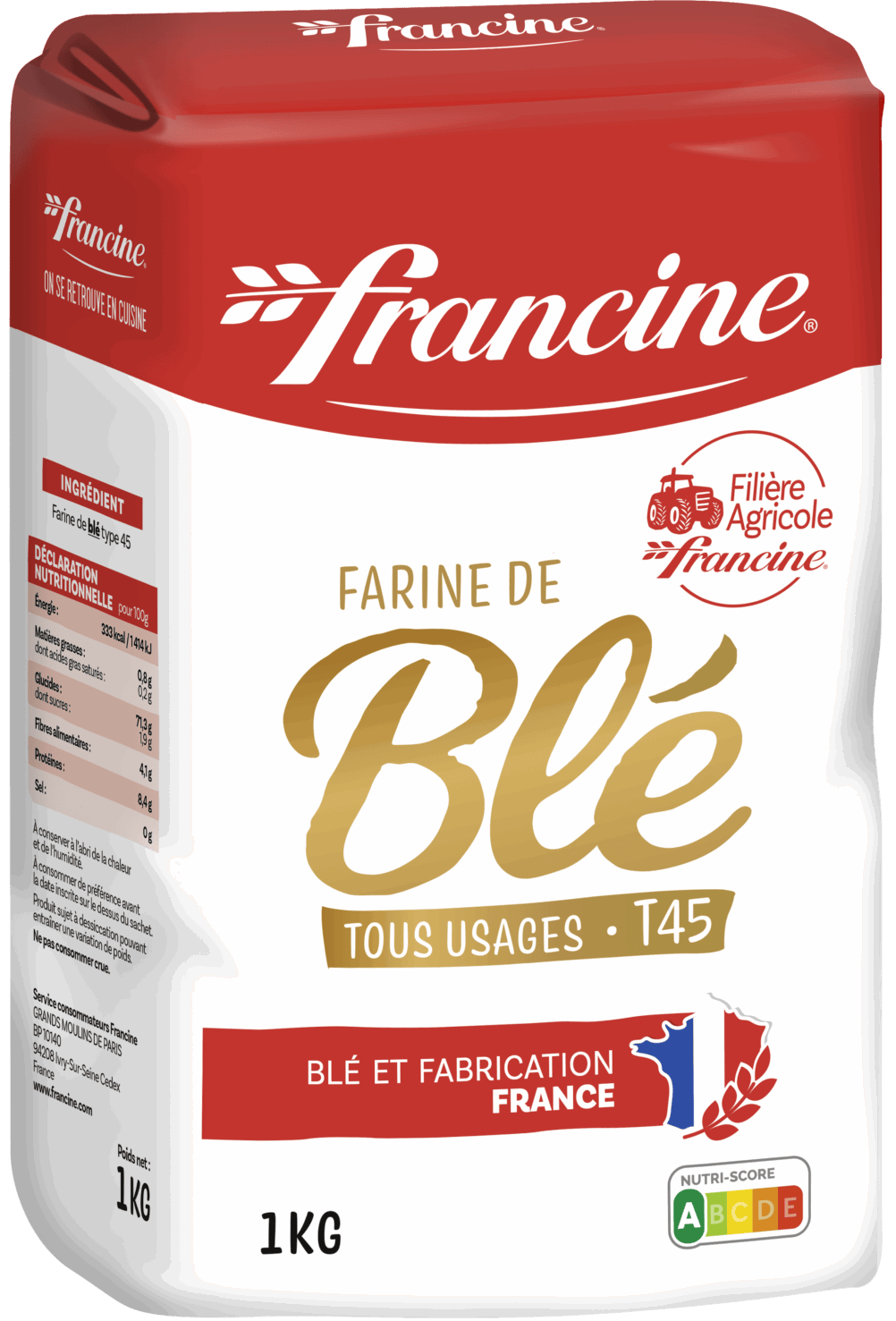 Francine Weizenmehl T45 Tous Usages 1 kg